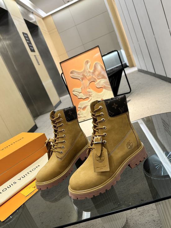 Louis Vuitton Genuine Suede Leather Durable Non Slip Work Ankle Boots