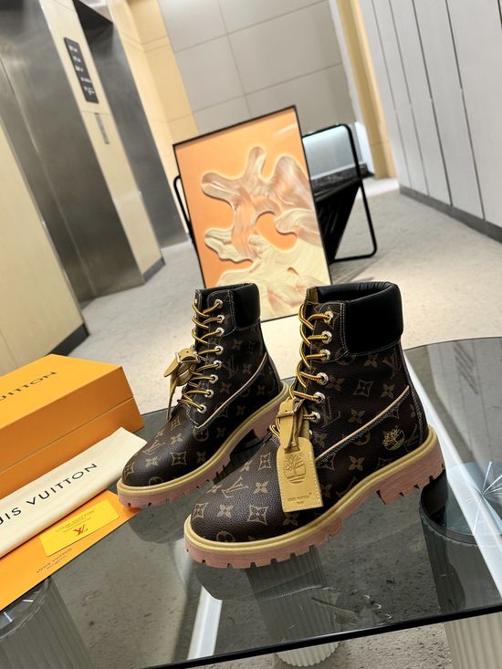 Louis Vuitton Genuine Suede Leather Durable Non Slip Work Ankle Boots