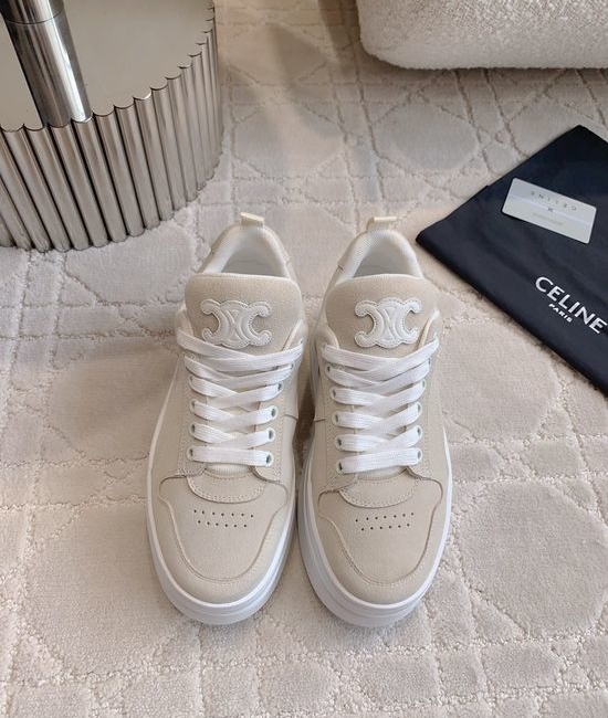 Celine Leather Thick Sole Sneakers Lengthen Leg Line