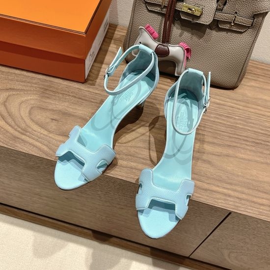 Hermes Elegant High Heel Sandals with Premium Leather Upper