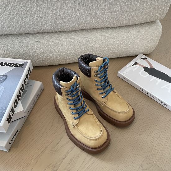 Bottega Veneta Woven Leather Ankle Boots with Durable Rubber Sole