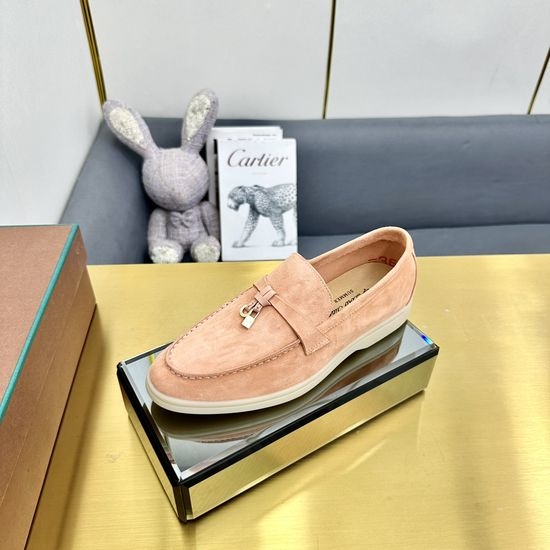 Loro Piana Suede Leather Slippers with Water Resistant Finish