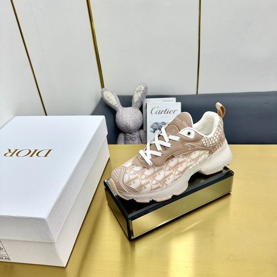Christian Dior CD Printed Thick Sole Casual Shoes with Breathable Mesh Upper