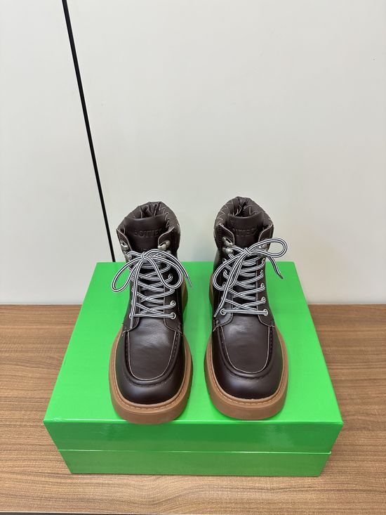 Bottega Veneta Round Toe Martin Boots Premium Leather Soft Insole