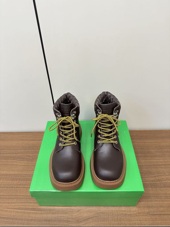 Bottega Veneta Round Toe Martin Boots Premium Leather Soft Insole
