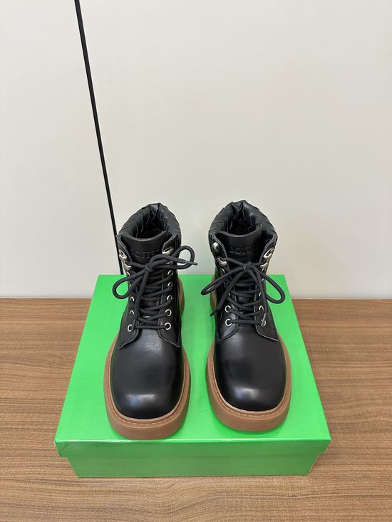 Bottega Veneta Round Toe Martin Boots Premium Leather Soft Insole