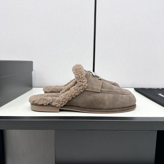 Chanel Plush Teddy Loafers with Suede Upper and Leather Sole