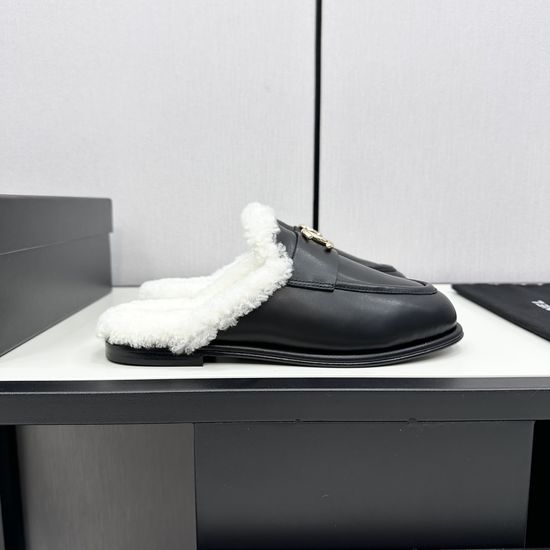 Chanel Plush Teddy Loafers with Suede Upper and Leather Sole