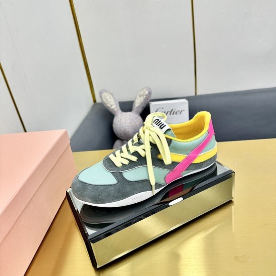 Miu Miu Lightweight Casual Sneakers with Soft Comfortable Sole