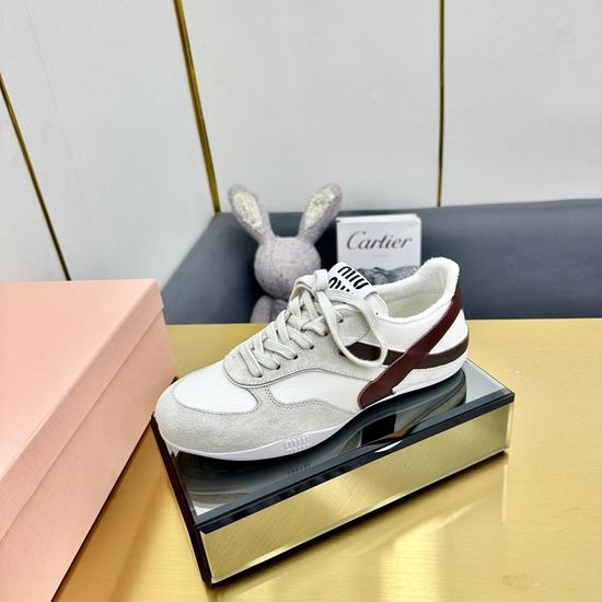 Miu Miu Lightweight Casual Sneakers with Soft Comfortable Sole
