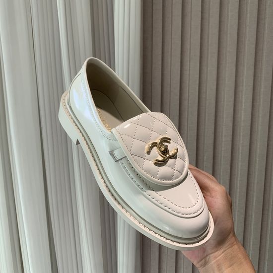 Chanel Elegant Genuine Leather Dress Shoes with Decorative Buckle