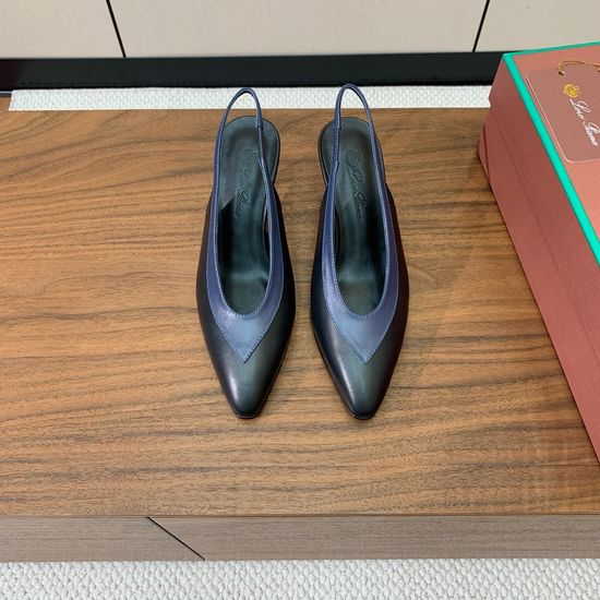 Loro Piana Colorblock Slingback Low Heels Minimalist Comfortable Durable