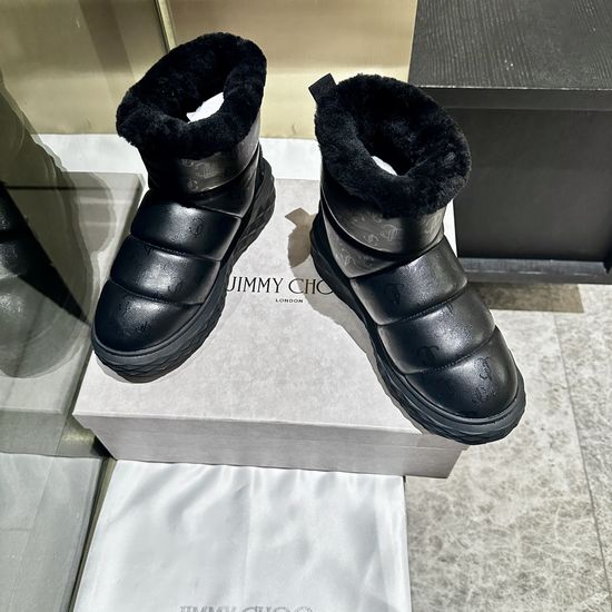 Jimmy Choo Rhinestone Decor Warm Lined Casual Shoes Fashion Versatile Footwear