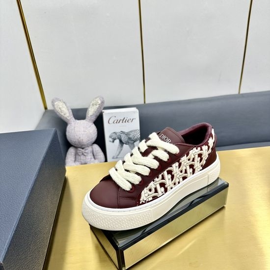Christian Dior CD Jacquard Suede Casual Sneakers Classic Tennis Shoes
