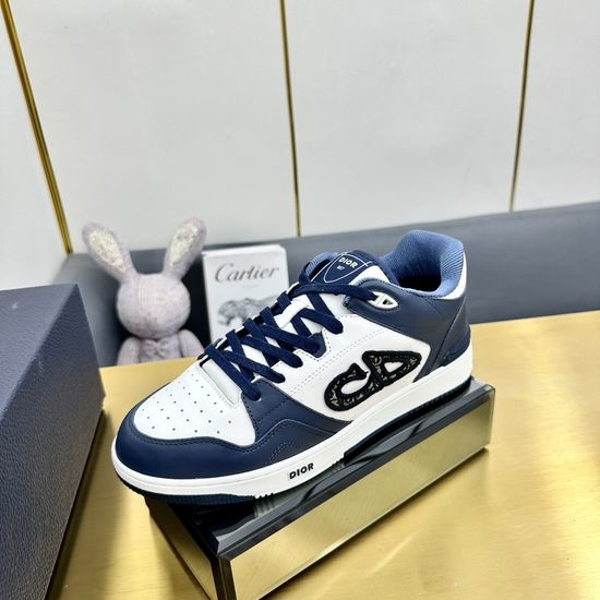 Christian Dior CD Premium Leather Lace-Up Casual Skate Shoes Non-Slip Daily Sneakers