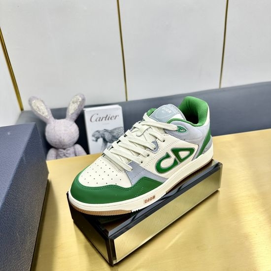 Christian Dior CD Premium Leather Lace-Up Casual Skate Shoes Non-Slip Daily Sneakers