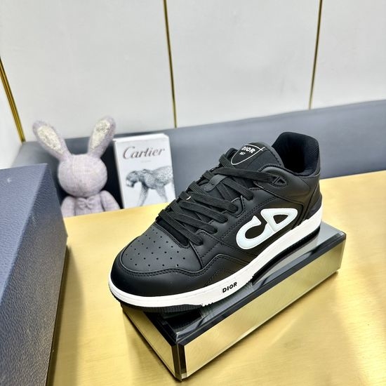 Christian Dior CD Premium Leather Lace-Up Casual Skate Shoes Non-Slip Daily Sneakers