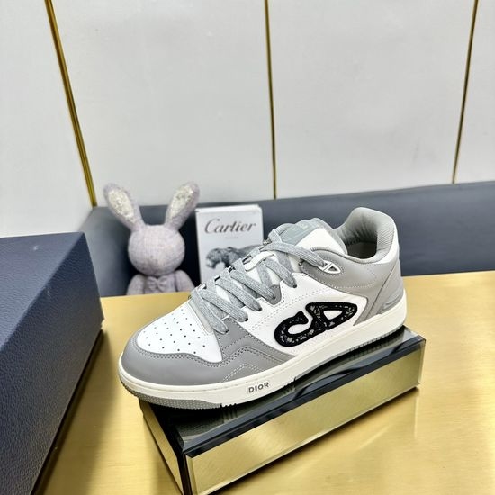 Christian Dior CD Premium Leather Lace-Up Casual Skate Shoes Non-Slip Daily Sneakers