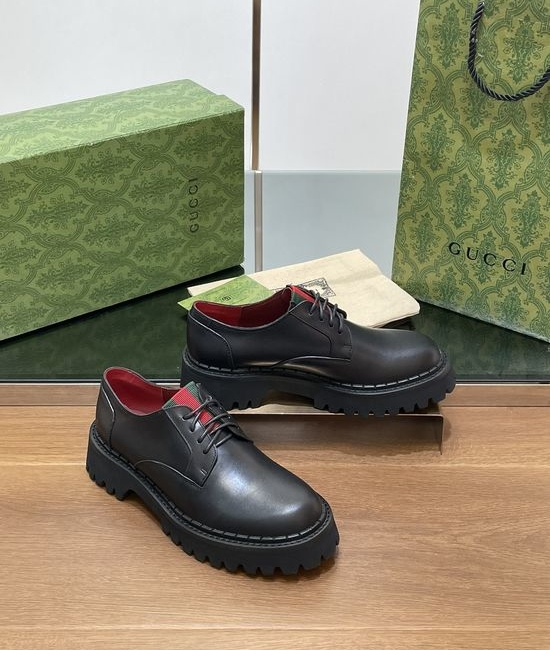 Gucci Webbing Trimmed Thick Sole Loafers Premium Quality