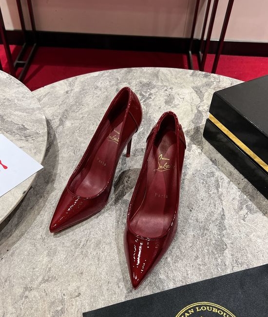 Christian Louboutine Patent Leather Buckle Pumps Comfortable Soft Upper