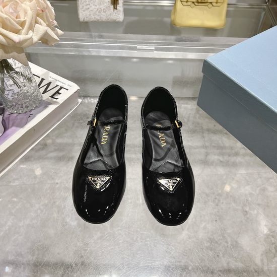 Prada Comfort Mary Jane Ballet Flats With Round Toe