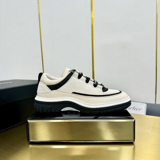 Chanel Classic Patterned Leather Comfortable Height Boosting Shoes