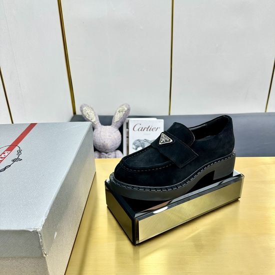 Prada Soft Suede Casual Shoes Comfortable Versatile Daily Footwear