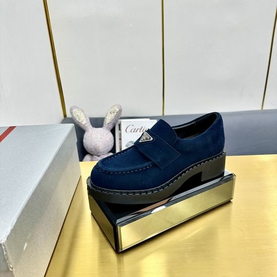Prada Soft Suede Casual Shoes Comfortable Versatile Daily Footwear