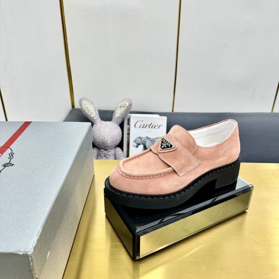 Prada Soft Suede Casual Shoes Comfortable Versatile Daily Footwear