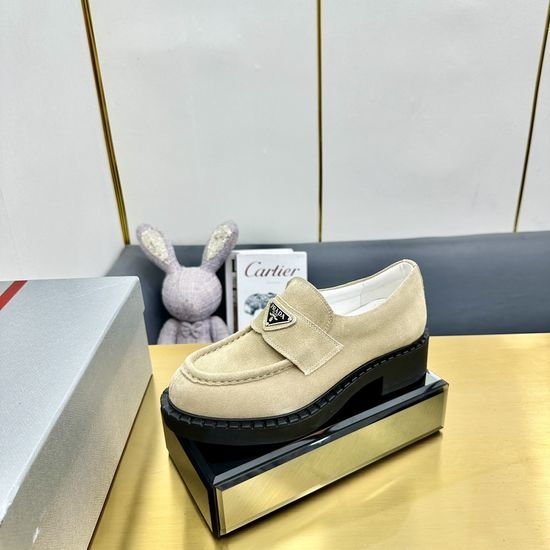 Prada Soft Suede Casual Shoes Comfortable Versatile Daily Footwear
