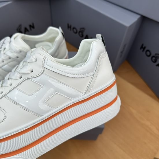 Hogan Two Stripe Soft Cushioned Elevated Casual Sneakers