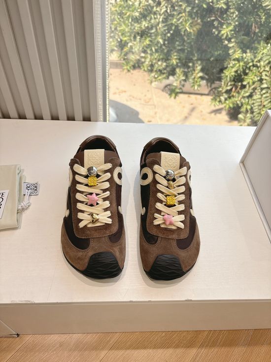 Loewe Suede Upper Sneakers Comfortable Casual Daily Shoes