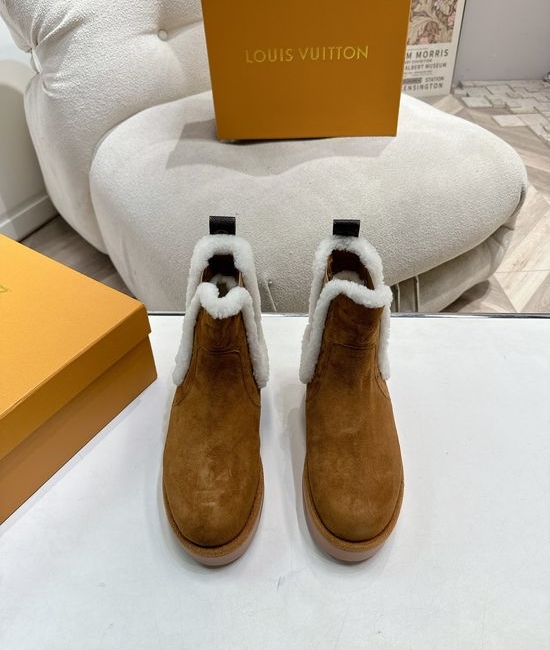 Louis Vuitton LV Classic High-heeled Martin Boots with Genuine Leather