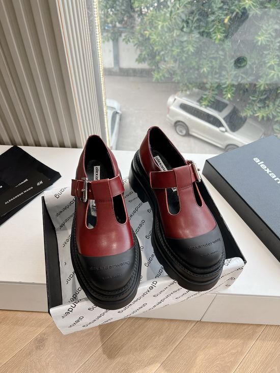 Alexander Wang Patent Leather Platform Loafers With Metal Logo