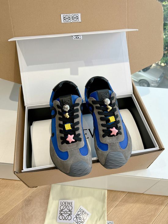 Loewe Suede Upper Sneakers Comfortable Casual Daily Shoes