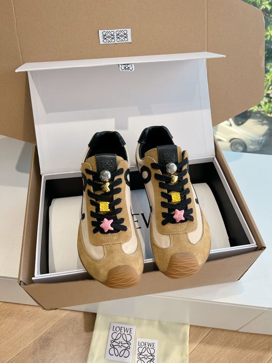Loewe Suede Upper Sneakers Comfortable Casual Daily Shoes