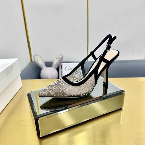 Christian Dior CD Sparkling Crystal-Embellished Mule Slippers