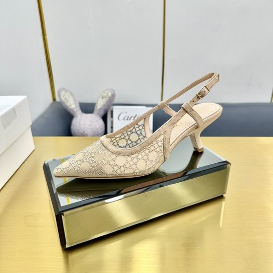 Christian Dior CD Sparkling Crystal-Embellished Mule Slippers