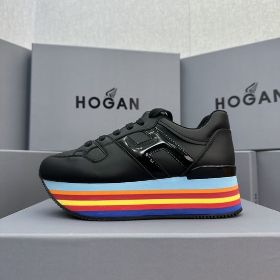 Hogan Fashionable Thick-Soled Leather Loafers for Daily