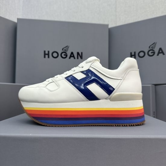 Hogan Fashionable Thick-Soled Leather Loafers for Daily