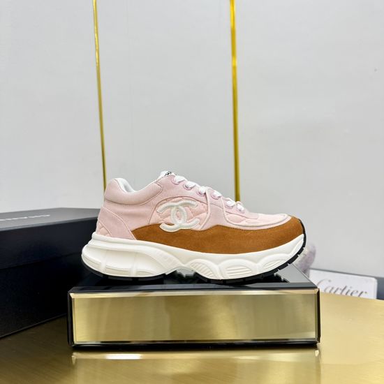 Chanel Embroidered Leather Casual Versatile Comfortable Sports Sneakers