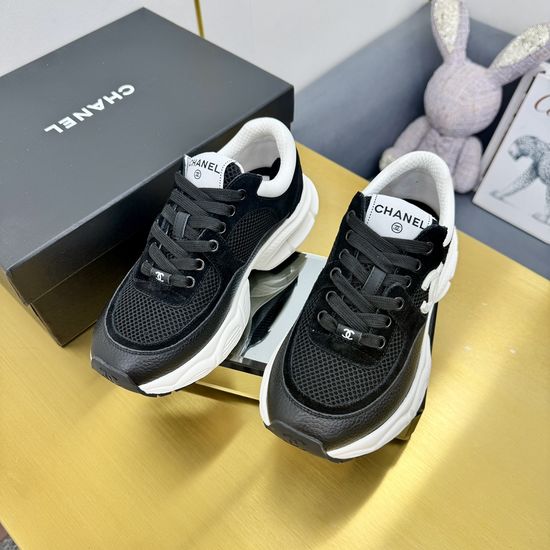 Chanel Embroidered Leather Casual Versatile Comfortable Sports Sneakers