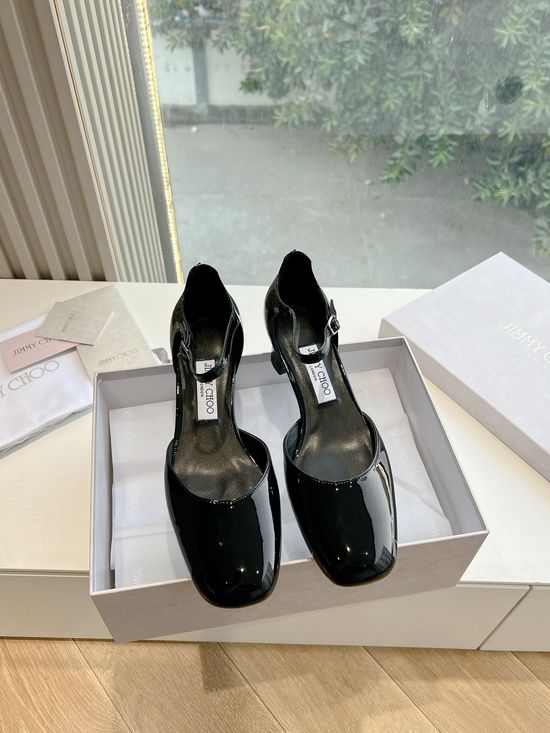 Jimmy Choo Rhinestone Pointed Toe Mary Jane High Heels
