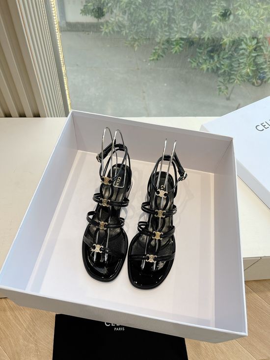Celine Woven Leather Flat Strap Casual Sandals