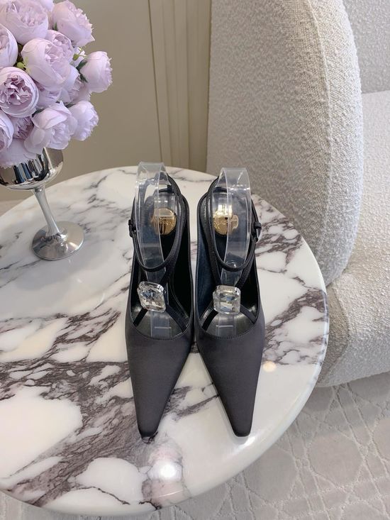Yves Saint Laurent Elegant Diamond-Encrusted High Heels