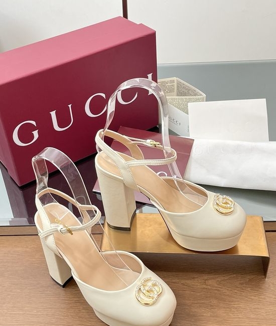 Gucci Diamond Buckle Platform High Heel Sandals Premium Quality
