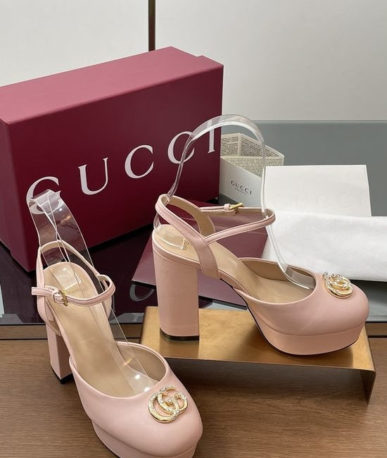 Gucci Diamond Buckle Platform High Heel Sandals Premium Quality