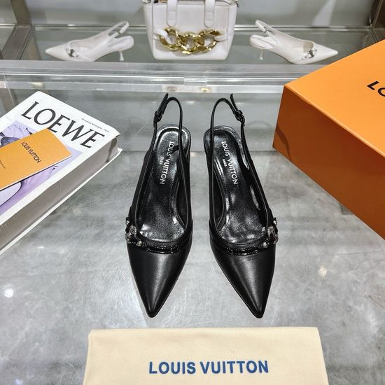 Louis Vuitton Slingback High Heels With Adjustable Buckle Strap