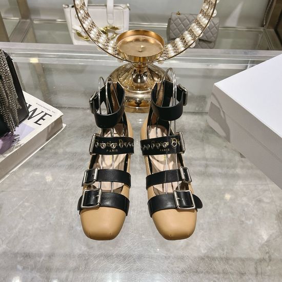Christian Dior Pearl Rivet Mary Jane Shoes With Soft Sheepskin Lining