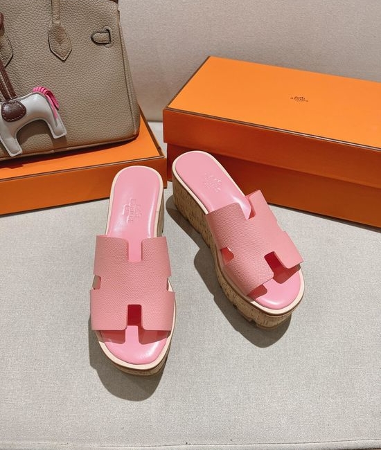 Hermes Classic Platform Sandals with Premium Leather Construction